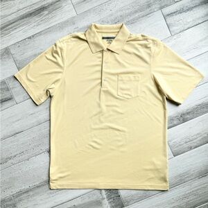 Greg Norman Yellow Classic Pique Play Dry Golf Shirt - Size Large